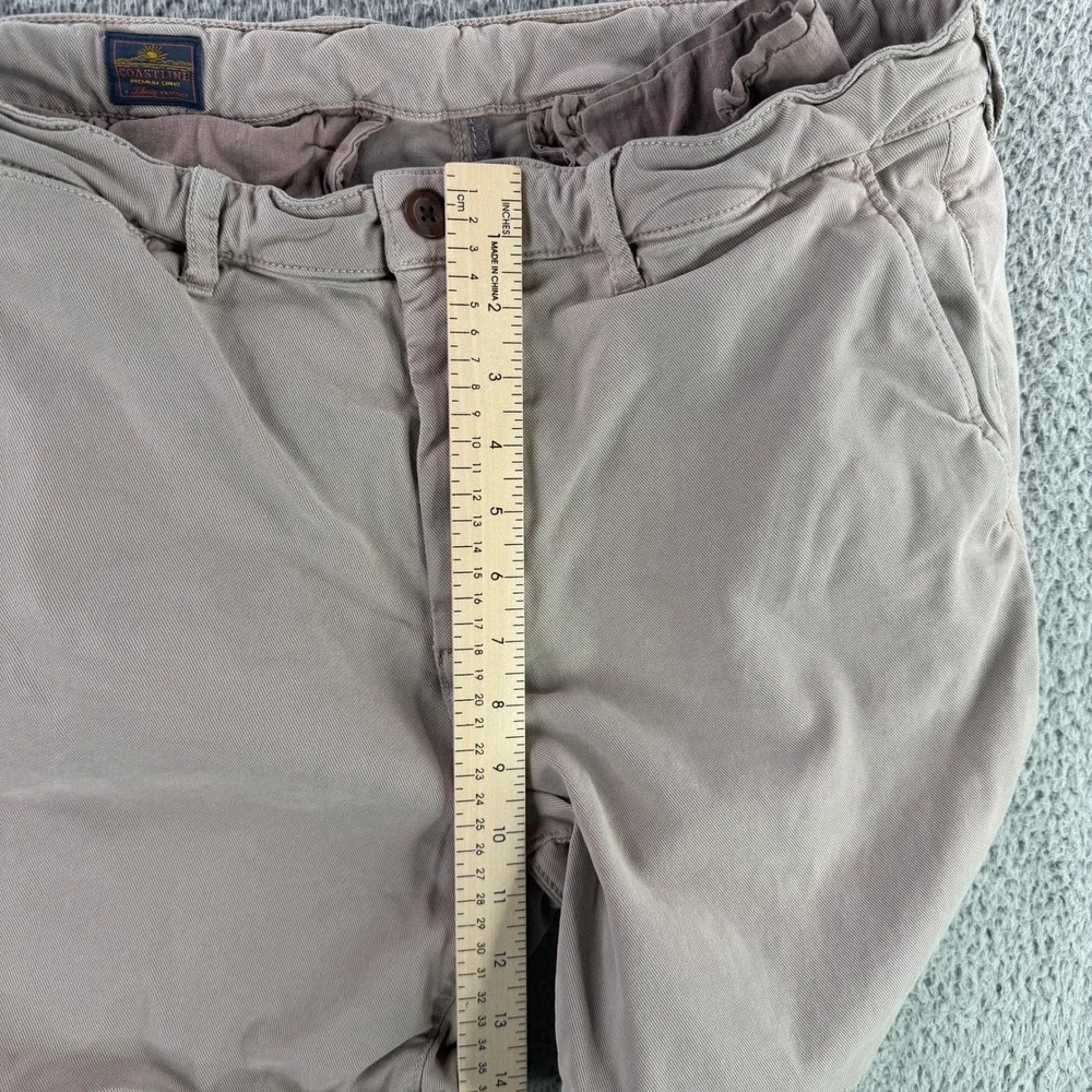 Faherty Coastline Chino Shorts Mens 36 Mauve Tailored Fit Stretch Organic Cotton